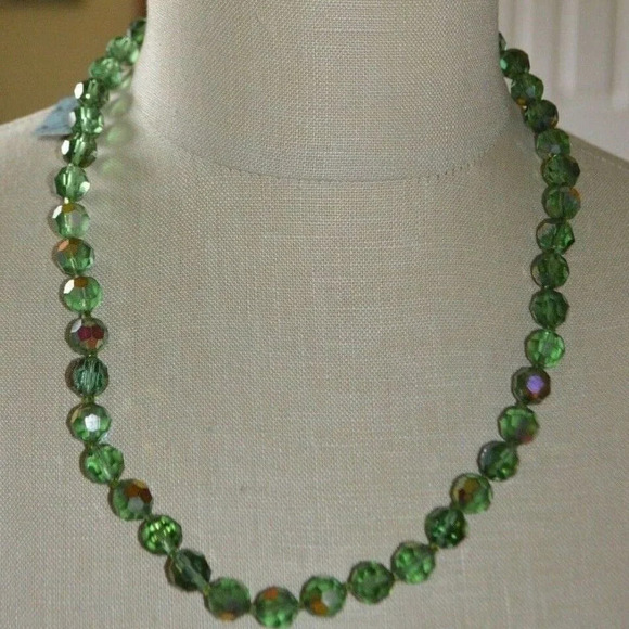 Corocraft Green Aurora Borealis Crystal Bead - Picture 1 of 5